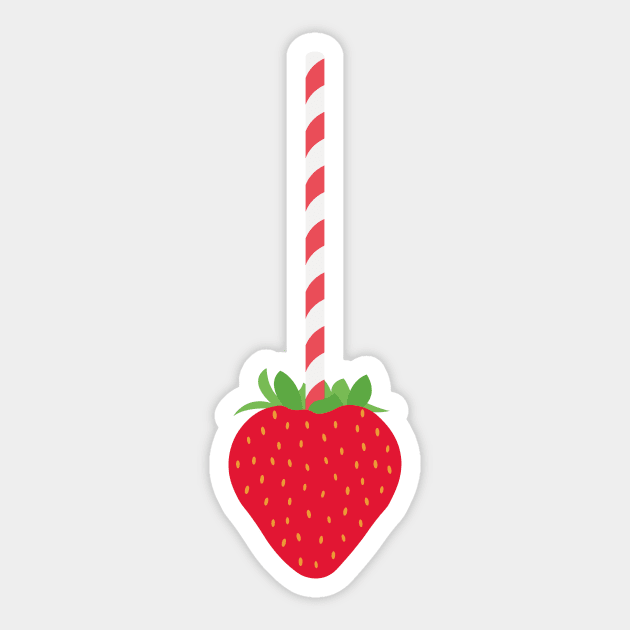 Strawberry Sticker by MyAwesomeBubble